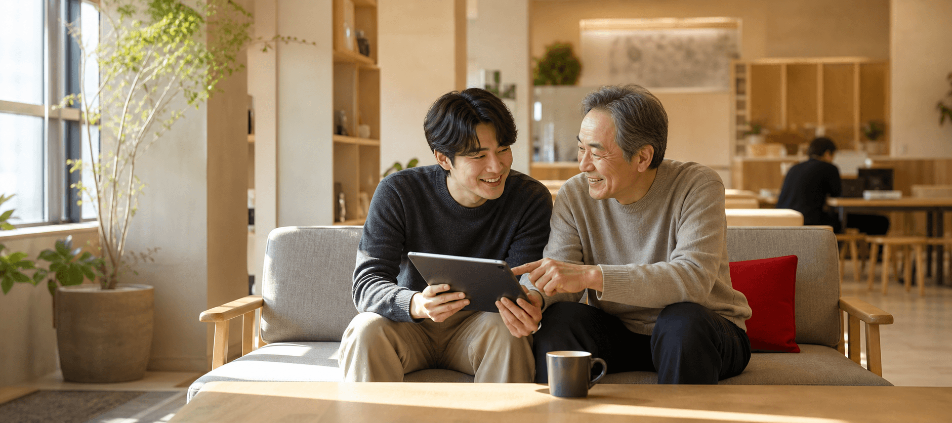 豊洲オフィスでチームが話し合う様子